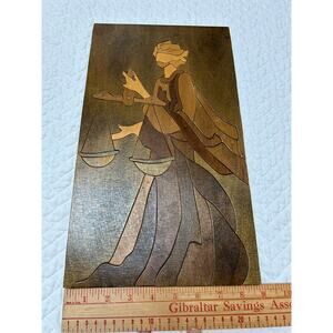 Lady Justice Wood Wall Art